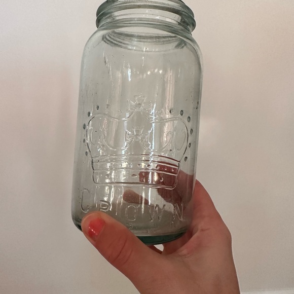Vintage crown mason jar - Picture 2 of 4